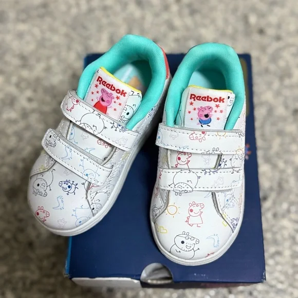 Reebok x Peppa Pig Royal Complete Tennis Shoes Sneakers 7c - Picture 1 of 5